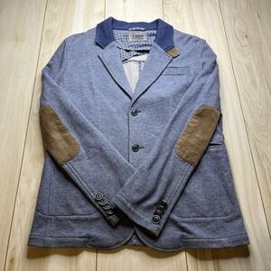 Hickey Freeman 1899 Unlined Sports Coat Knit  Corduroy Elbow Patches Men Sz 40